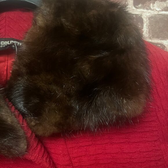 Vintage 1960s riche red coat Mink fur - Picture 5 of 14